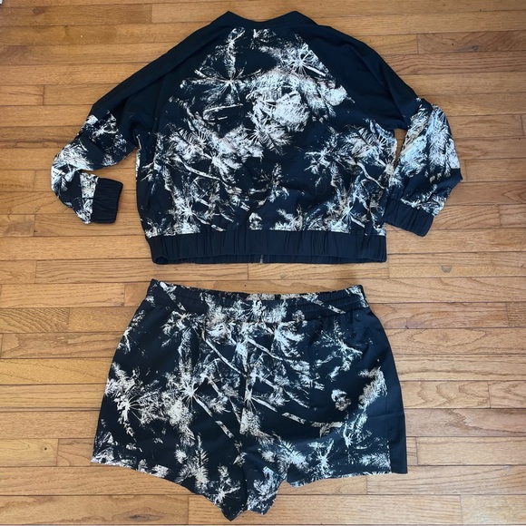 80's! NWT Lovesick Torrid palm tree graphic print jacket and short set 2X - Picture 10 of 13